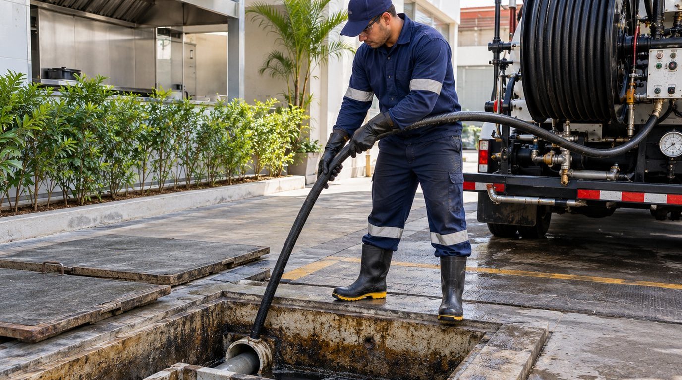 Hidrojateamento de Caixa de Gordura em Joinville‑SC