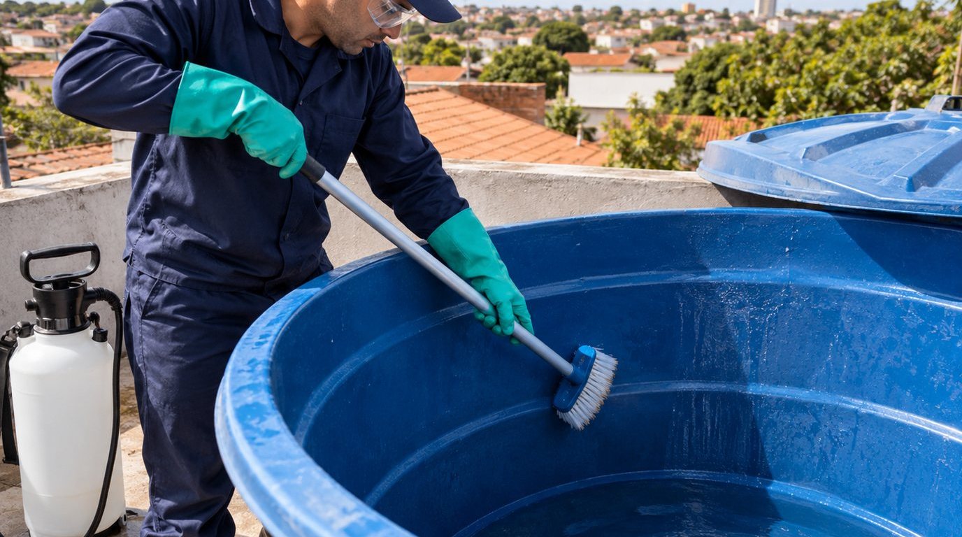 Higienização e Desinfecção da Caixa d'Água em Joinville‑SC