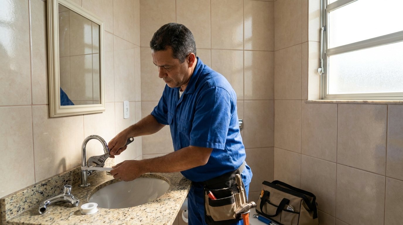 Instalação Hidráulica no Banheiro em Joinville‑SC